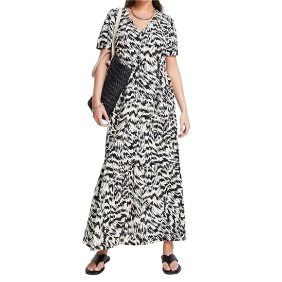 Vero Moda Women’s Maxi Dress Organic Cotton in Abstract Print Size S New - Picture 1 of 16
